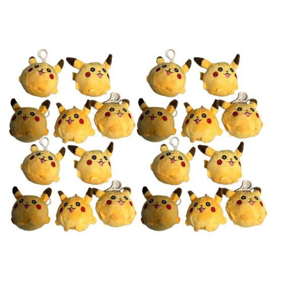 Pokemon Pikachu Clip-On Plushie Keychain set of 20Pk Pokémon - Picture 1 of 5